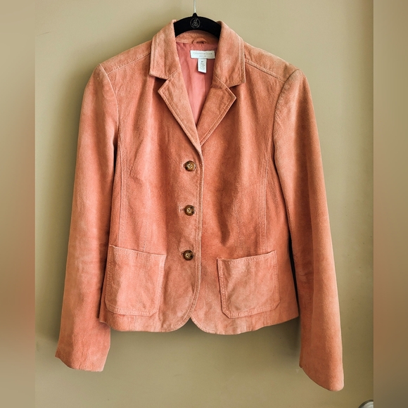 Vintage Charter Club Suede Blazer – Blush Rose Pink - Picture 2 of 9
